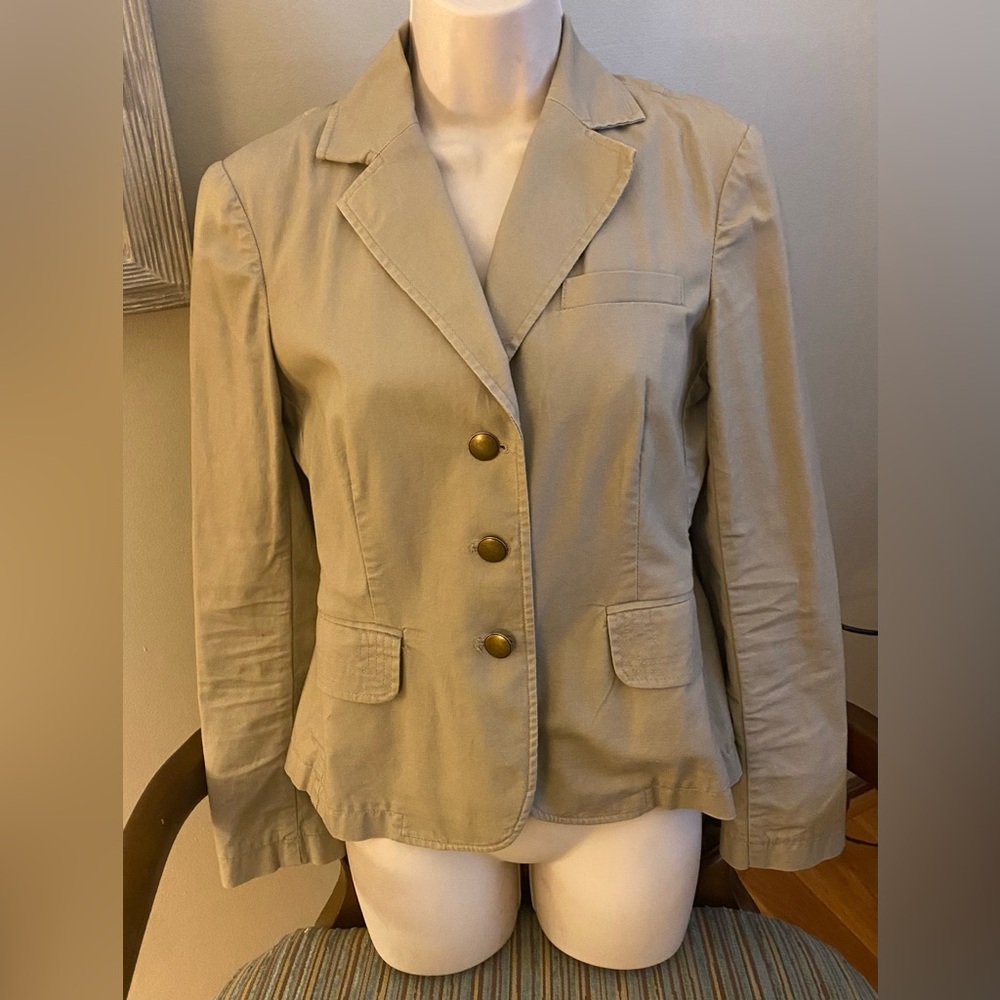 Victoria’s Secret London Jean Women’s Camel Tan Blazer Jacket 4